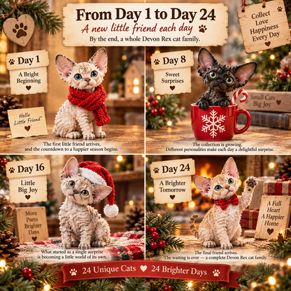 🐱 24 Days of Devon Rex Cats 🎄 Christmas Advent Calendar for Cat Lovers