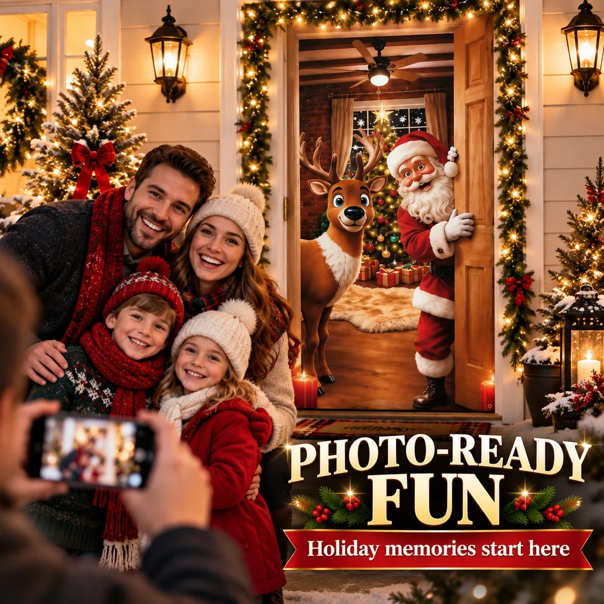 Magical Christmas Door Cover & Holiday Party Banner 🎄