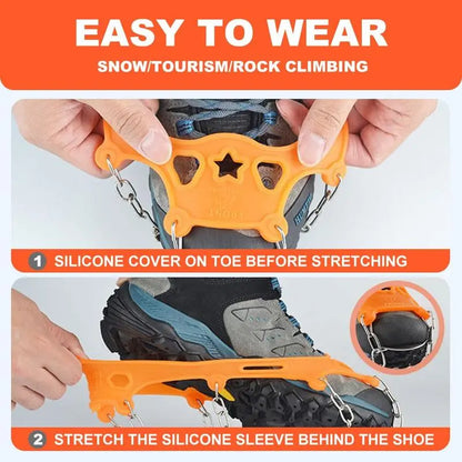 🧊 50% OFF Ice Cleats for Shoes – Anti-Slip Snow Grips for Winter Walking & Hiking