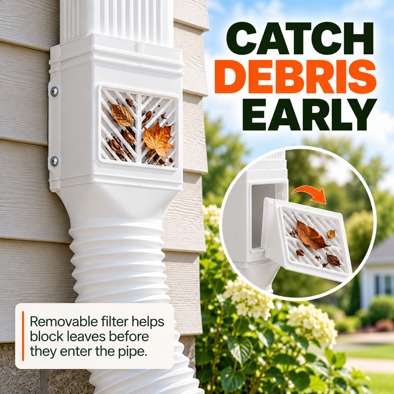 🌧️ Universal Flexible Gutter Downspout Extension Set (2-Pack) – 1.5M Foundation Protection 🏡