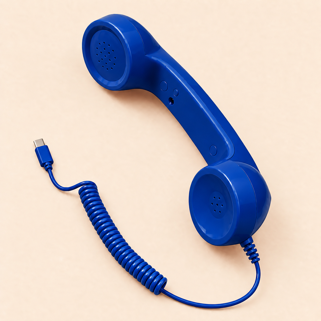☎️ Retro Wired Phone Handset for Smartphones