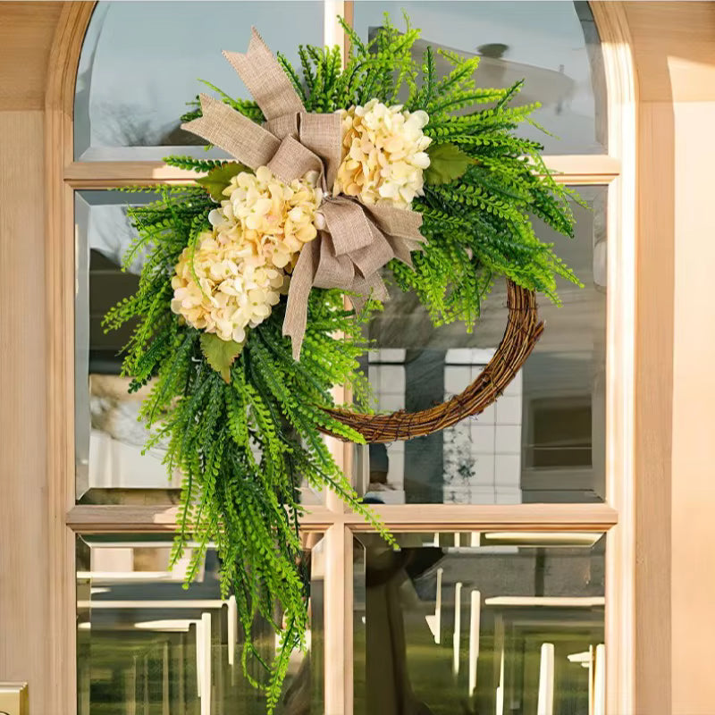 Handcrafted Rustic Hydrangea Wreath – Cozy & Inviting Decor
