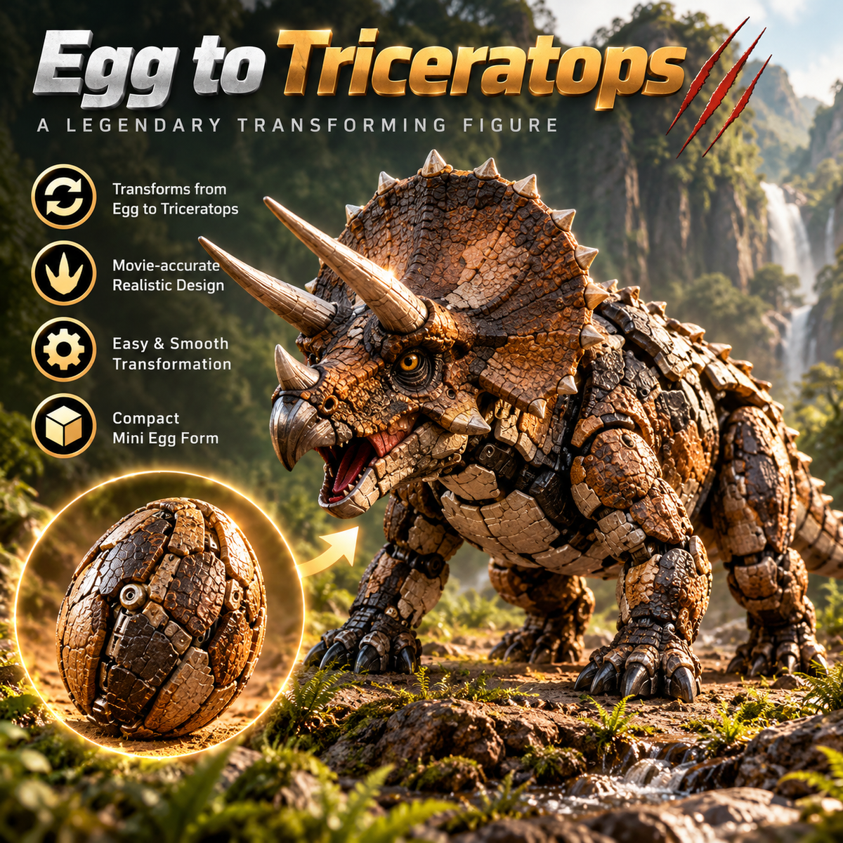 🦖 Egg to Dinosaur™ – Transforming Dino Egg toy🥚