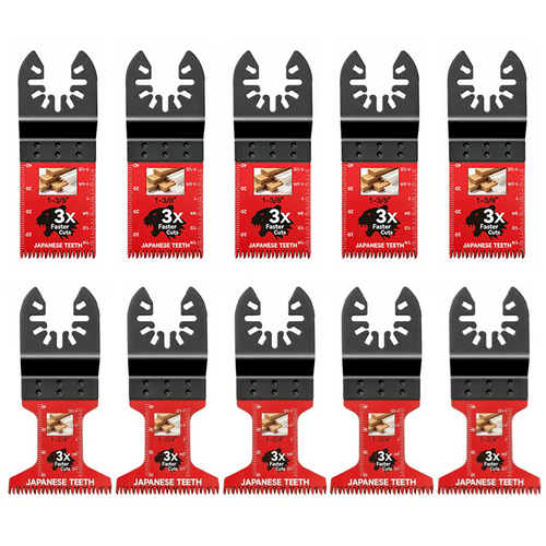 Japanese-Tooth Oscillating Saw Blades — Universal Fit, 10–50 Pcs