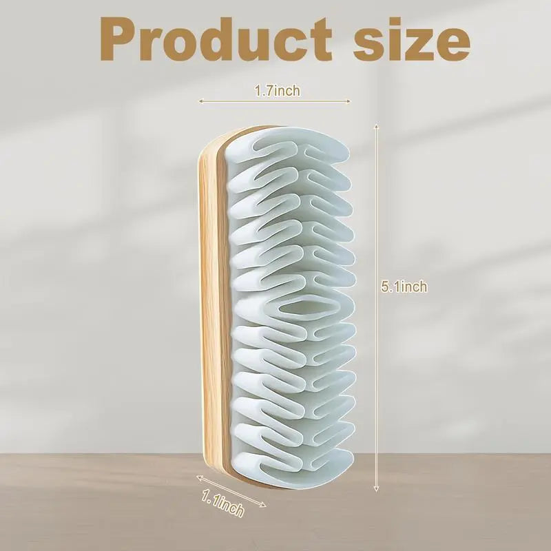 2-in-1 Suede Shoe Brush – TPR Crepe Bristles for Nubuck, Boots, Jackets & Leather Care
