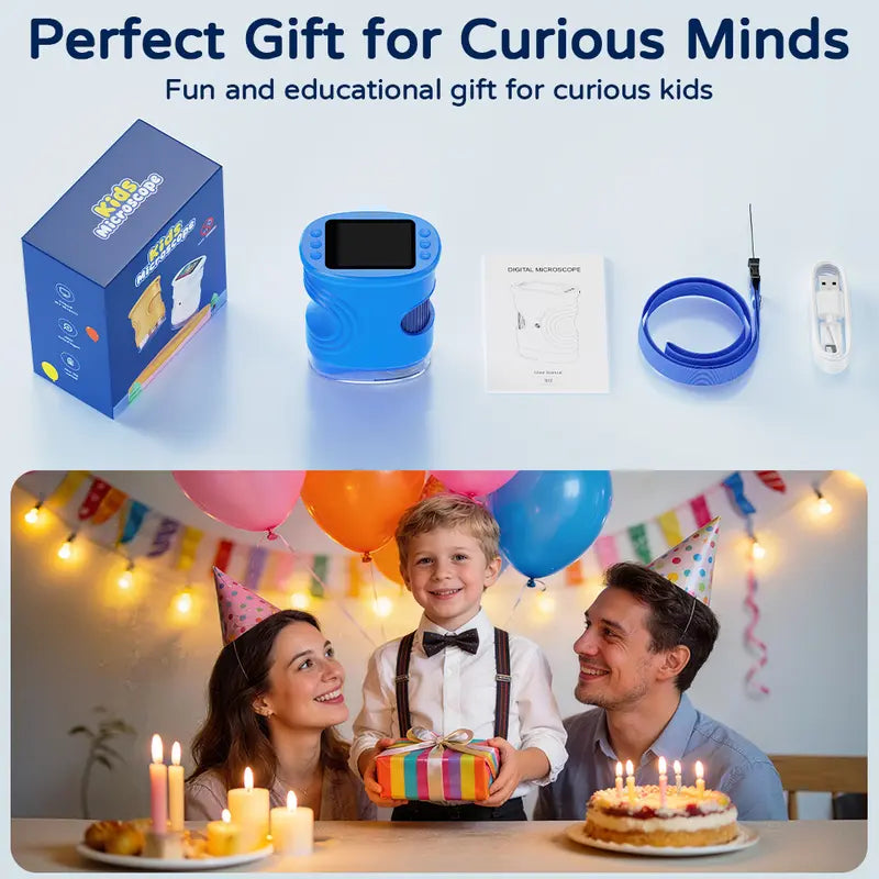 【2027 Upgrade】1000X Handheld Microscope for Kids