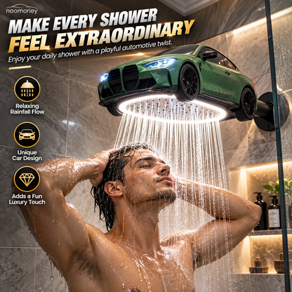 🏎️🚿 AutoRain – Sports Car-Shaped LED Rainfall Shower Head