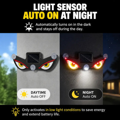 🔥 Solar LED Car Eyes – Flashing Windshield Light