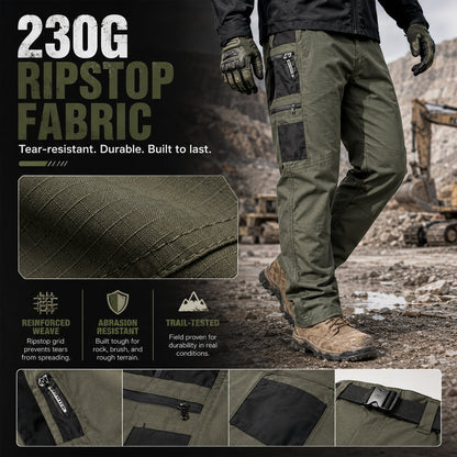 🔥Buy 2 Free Shipping👖Men's Solid Color Camouflage Printed Pocket Zipper Waterproof Tactical Work Pants