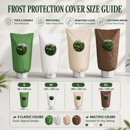 🌿 WINTER GARDEN ESSENTIAL | Plant Frost Protection Cover – Breathable Reusable Cover for Shrubs, Pots & Young Trees！！！