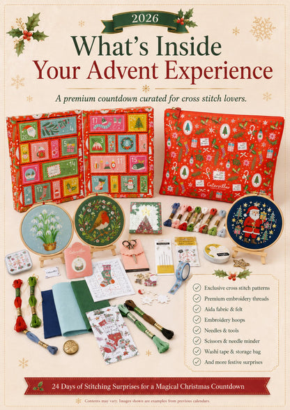 🎁Last Day 49% OFF-🎄🧵 2026 Cross Stitch Advent Calendar Box ✨