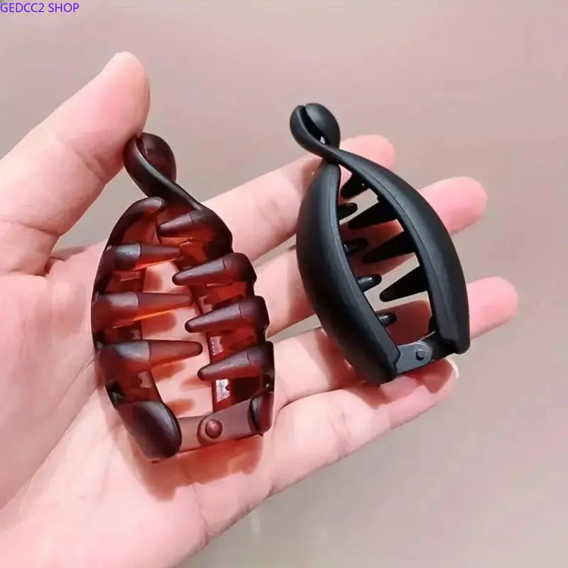 2026 New 4Pcs Mini Leopard Print Banana Hair Clips