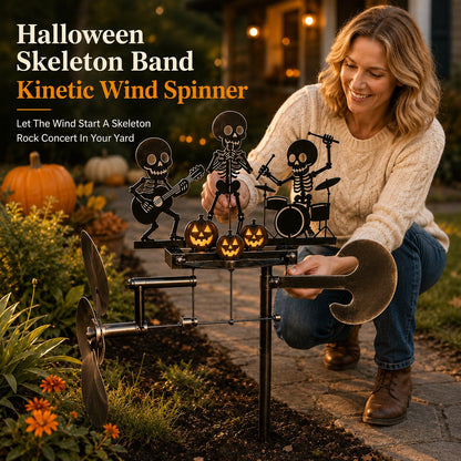 Halloween Skeleton Band Kinetic Wind Spinner