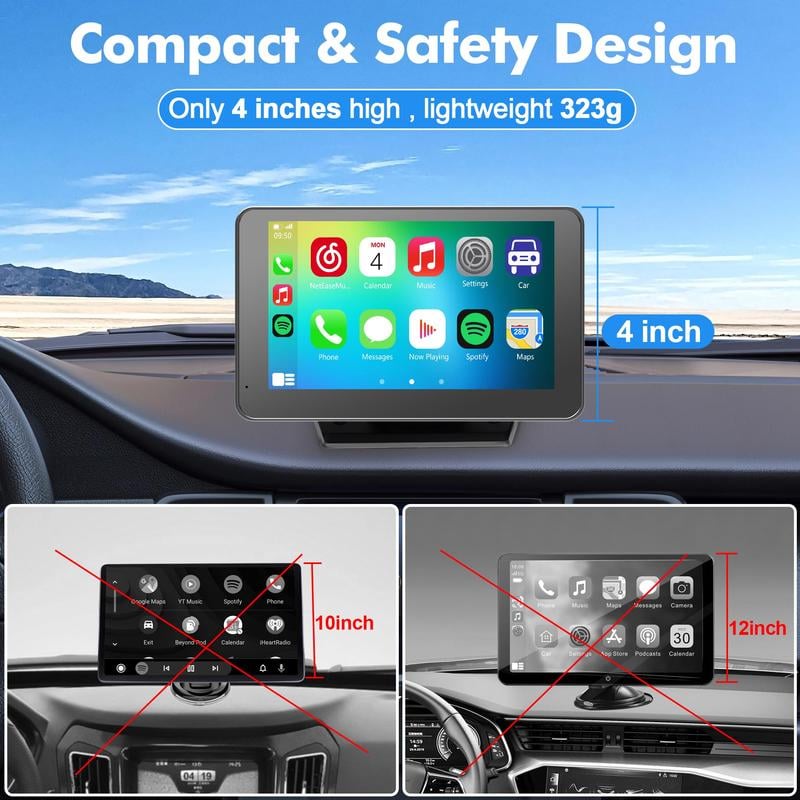 ✨Universal 7 Inch Car Android Radio 128G CarPlay Android auto Stereo Radio with 2.5D HD Touchscreen  FM BT