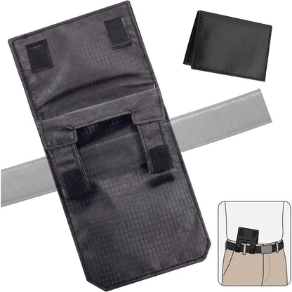 🔒 Anti-Theft Travel Waist Pouch – Slim Passport, Phone & ID Holder