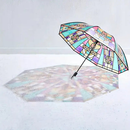 🌈Cathedral Art Stained‑Glass Inspired Automatic Umbrella