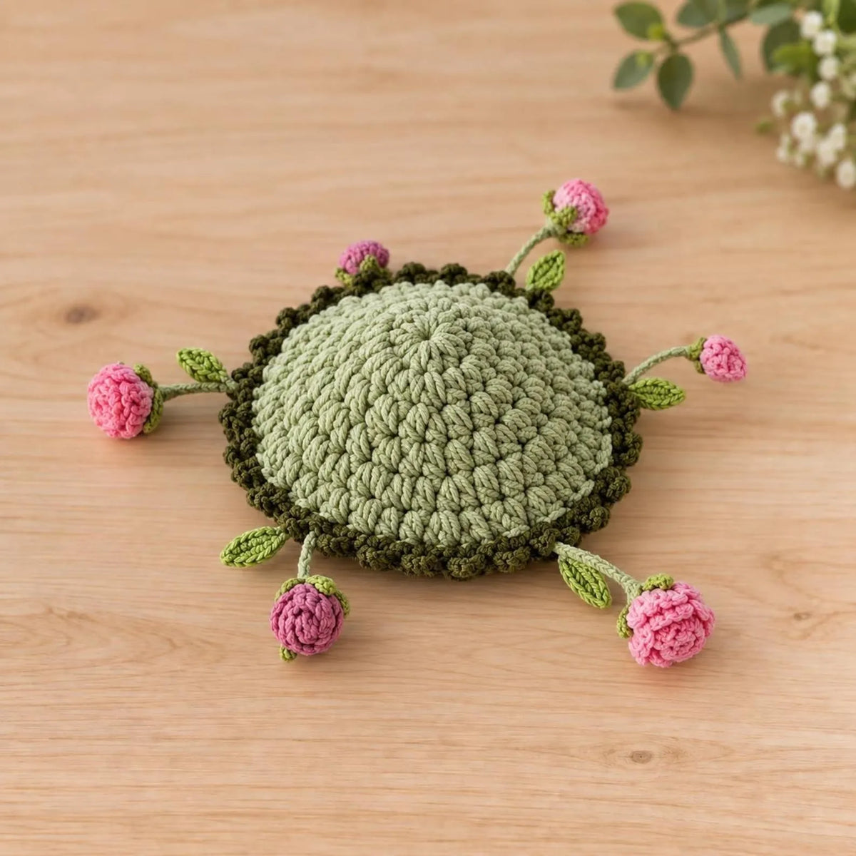 🧶 Handmade Floral Coaster