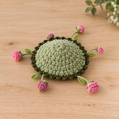 🧶 Handmade Floral Coaster