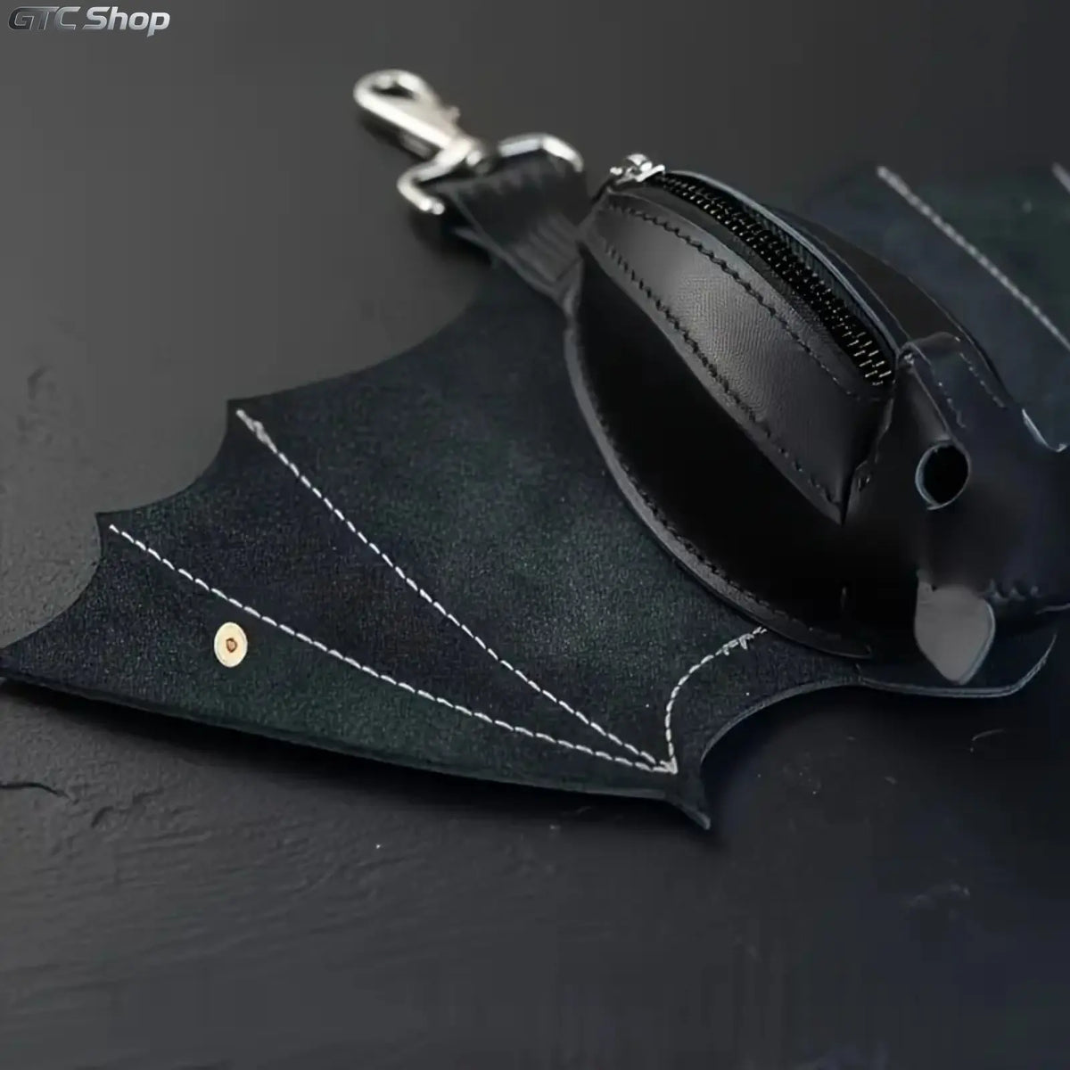 Bat Shaped Gothic Faux Leather Compact Wallet