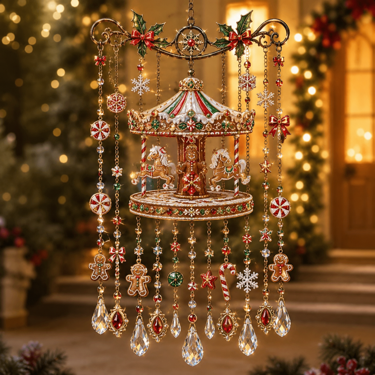 🎁Christmas Crystal Wind Chime for Porch & Garden Decor