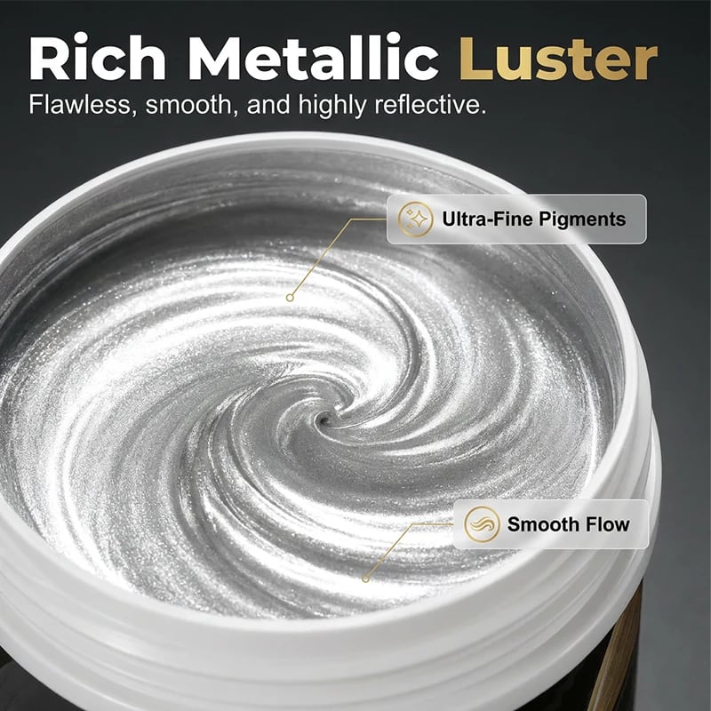 Water-Based Silver Paint for Metal & Wood