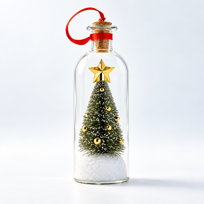 🎄Give Them Your Voice This Christmas – Recordable Message Bottle Ornament🎁