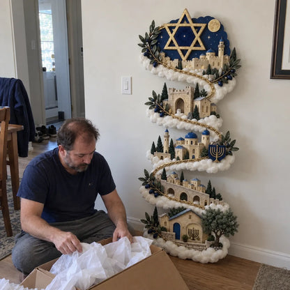 🔥🎁🕎 Hanukkah Festival of Lights Wall Decor Collection – 4 Glowing Designs Celebrating Eight Nights of Light ！！！✨
