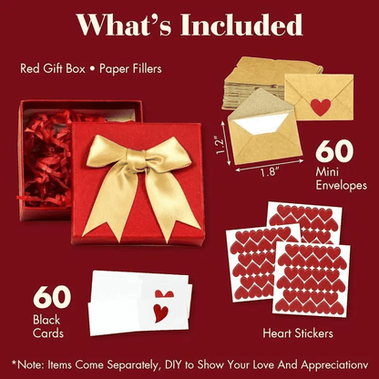 🔥[While Supplies Last]Love Letters Valentine's Collection | 60 Handwritten Notes & Envelopes | Timeless Romantic Gift📝❤️
