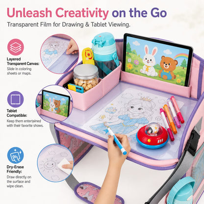 🚗 Kids Car Travel Tray | 5-in-1 Portable Activity Center