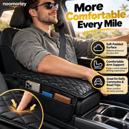 🚗 3-in-1 Car Armrest Cushion with Storage & Console Protection