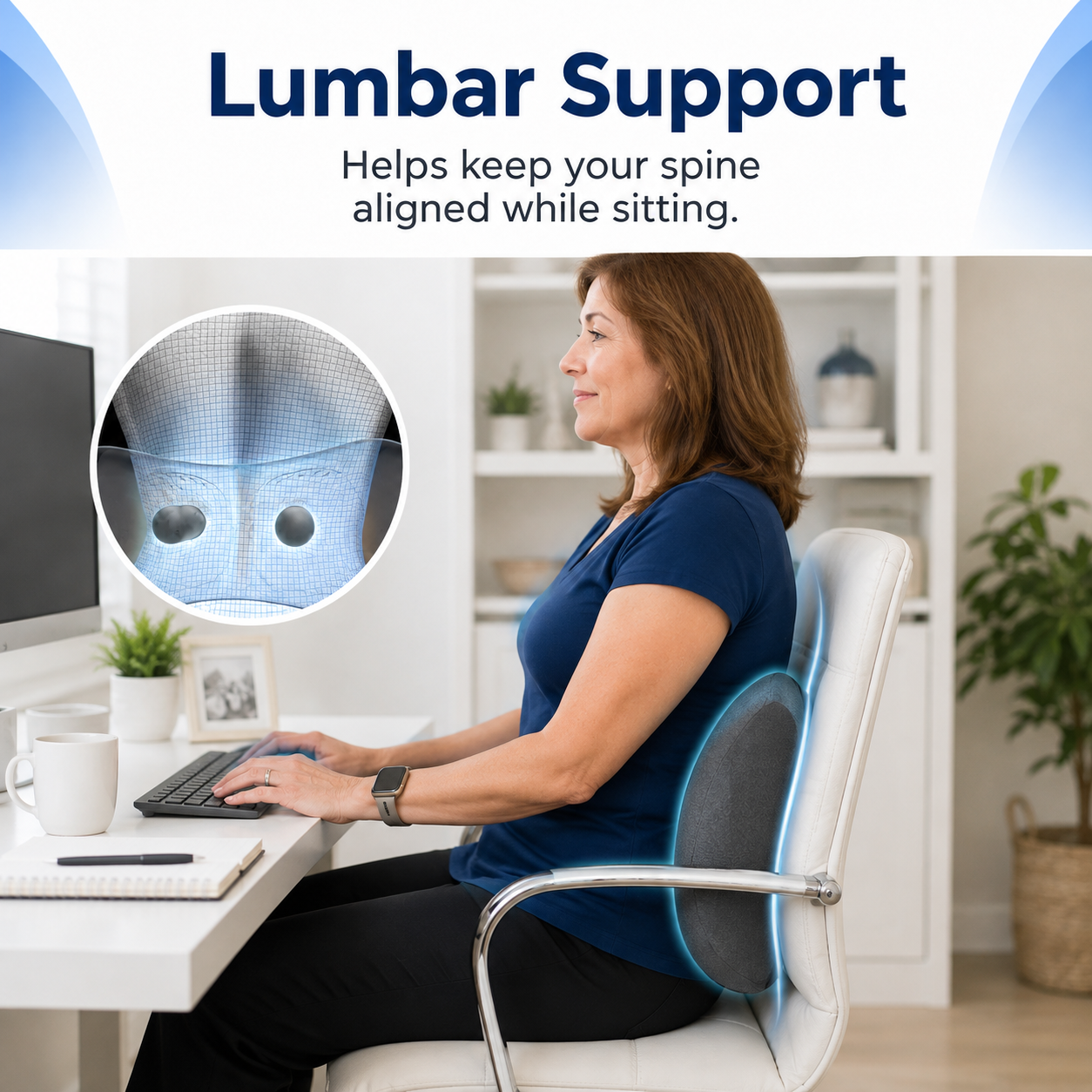 3-in-1 Multi-functional Lumbar and Cervical Support Pillow