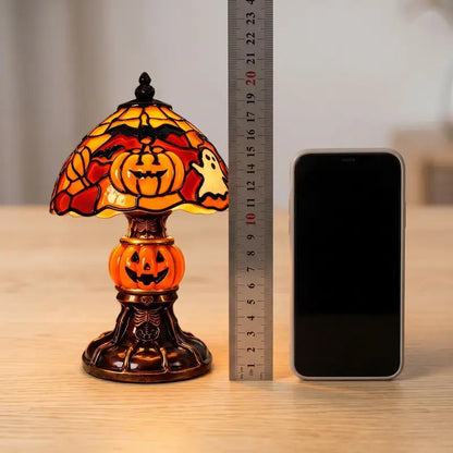 Retro Pumpkin Bat Pattern Single Desk Lamp