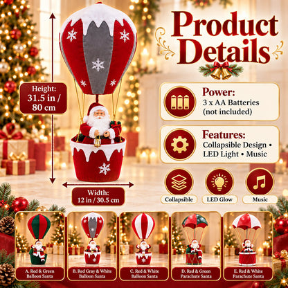 🔥The Floating Santa Experience – Cordless Glow & Musical Magic