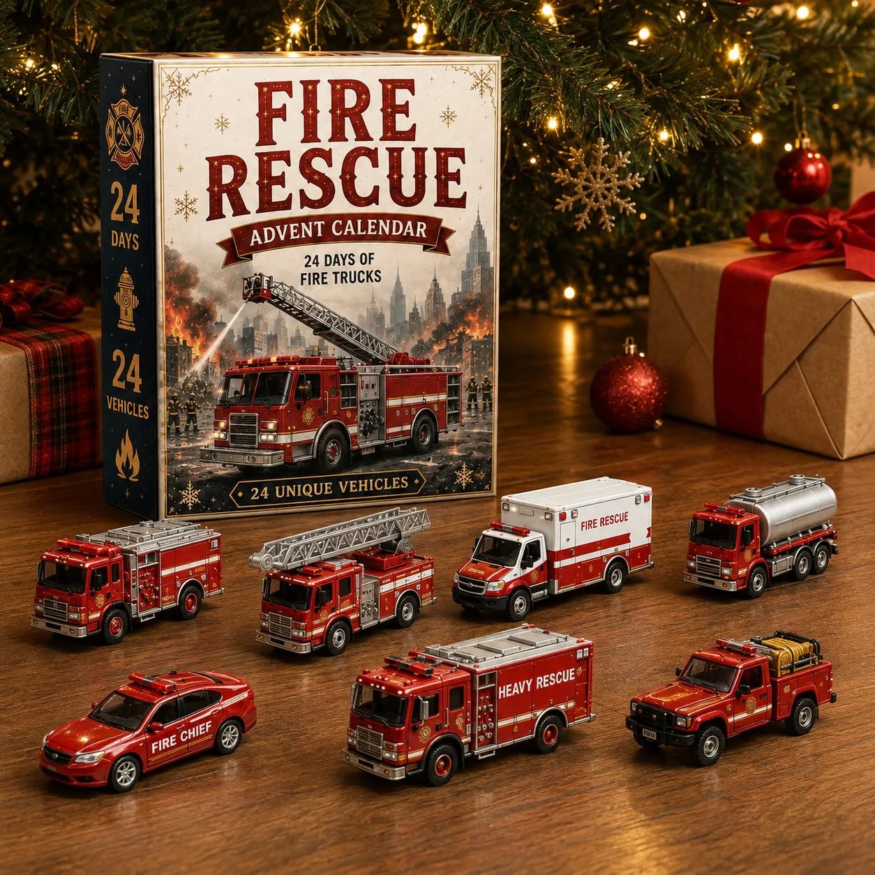 🚒 24-Day Vehicle Advent Calendar – Build A New Fleet Every Morning Before Christmas