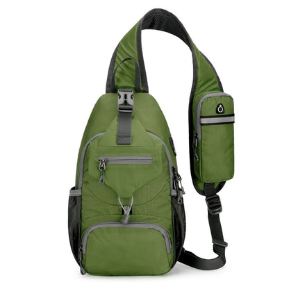 🎒Packable Small Crossbody Sling Backpack with Side Pouch