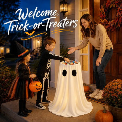 Halloween Glow-in-the-Dark Ghost Candy Holder Bowl