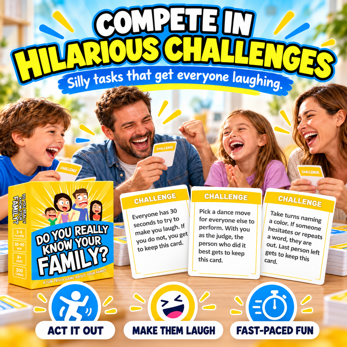 😂 50% OFF Today! Do You Really Know Your Family? Fun Trivia Card Game for Game Night