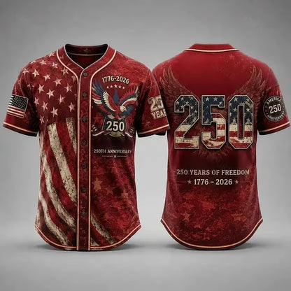 America 250th Anniversary Vintage Baseball Jersey