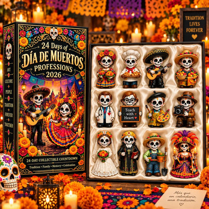 🧡💀 24 Days of Día de Muertos Professions Advent Calendar 2026 – 24 Unique Calavera Collectible Figures
