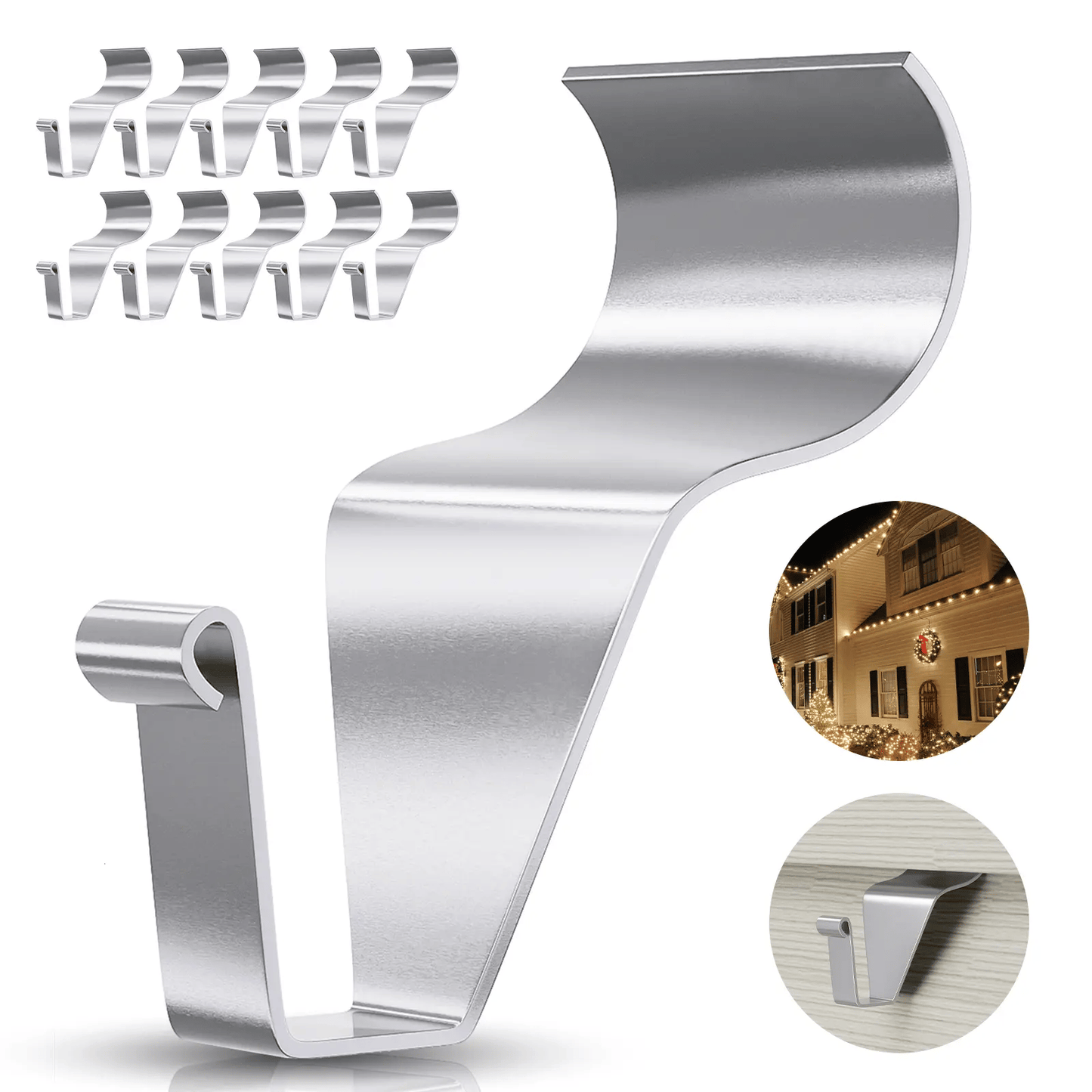 Premium Stainless Steel Siding Hooks: Easy No-Hole Decorating