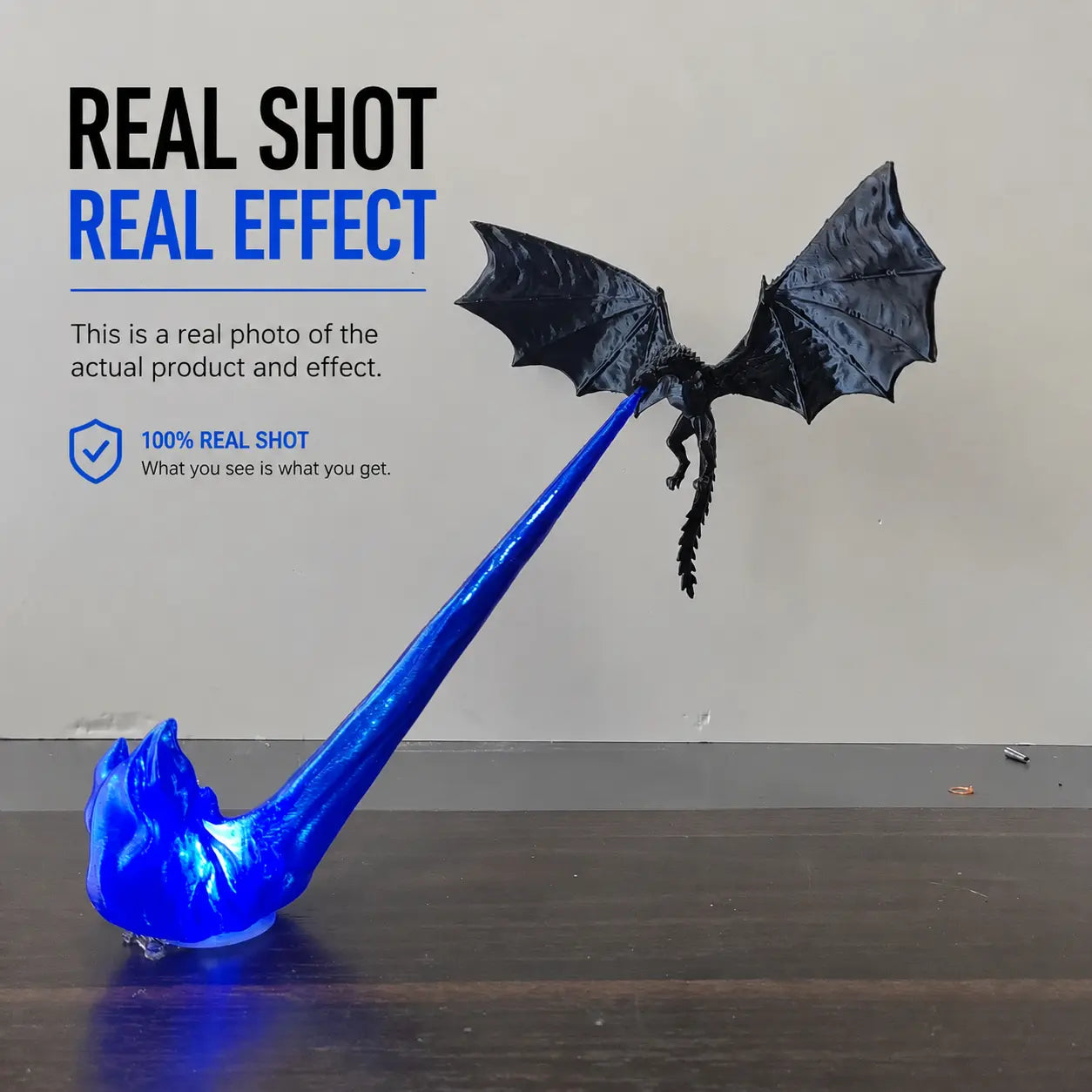 3D-Printed Illuminated Dragon Flame Book Nook – Mystical Fantasy Bookshelf Décor