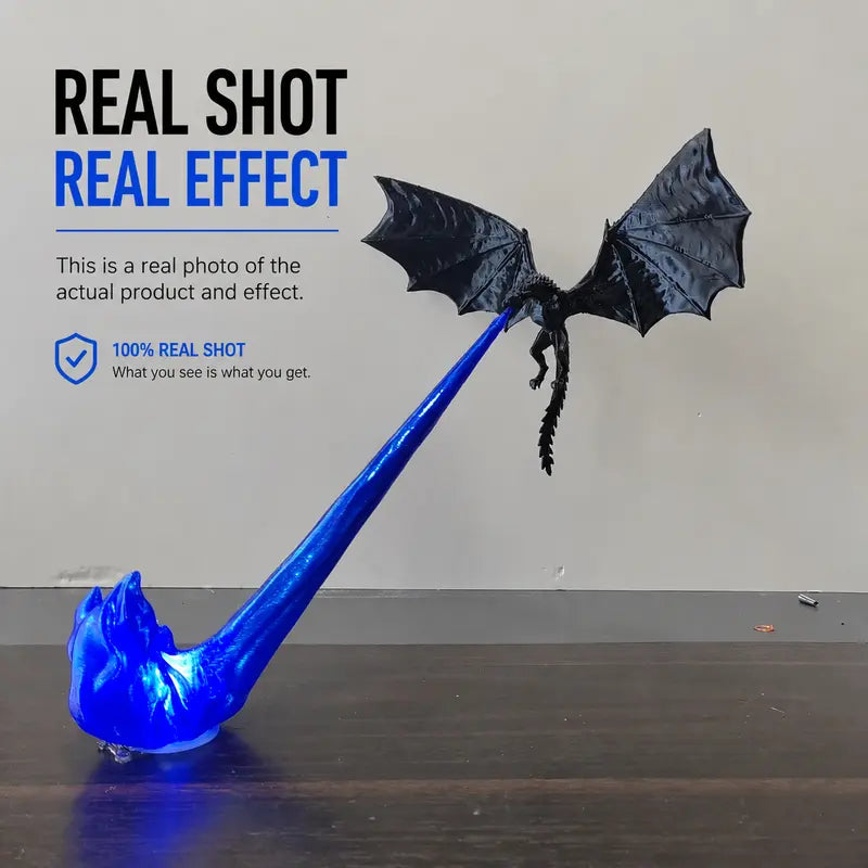 3D Printed Dragon Flame Book Nook with Light Mystical