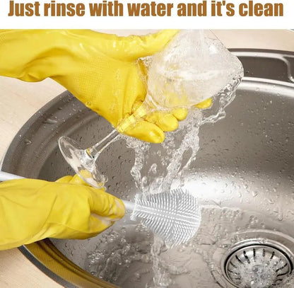 360° Silicone Bottle Cleaning Brush with Long Handle