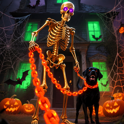 10 FT Halloween String Lights with 8 Lighting Modes, Waterproof & Battery-Powered