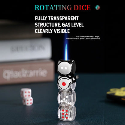 🔥 46% OFF-🎲 360° Spinning Dice Lighter 🔥 Windproof Jet Blue Flame, LED, Refillable EDC Gadget(Free of butane gas)