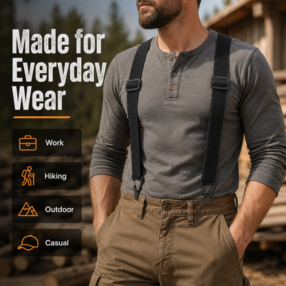 ⏰Men's X-Back Suspenders with Hook Clips