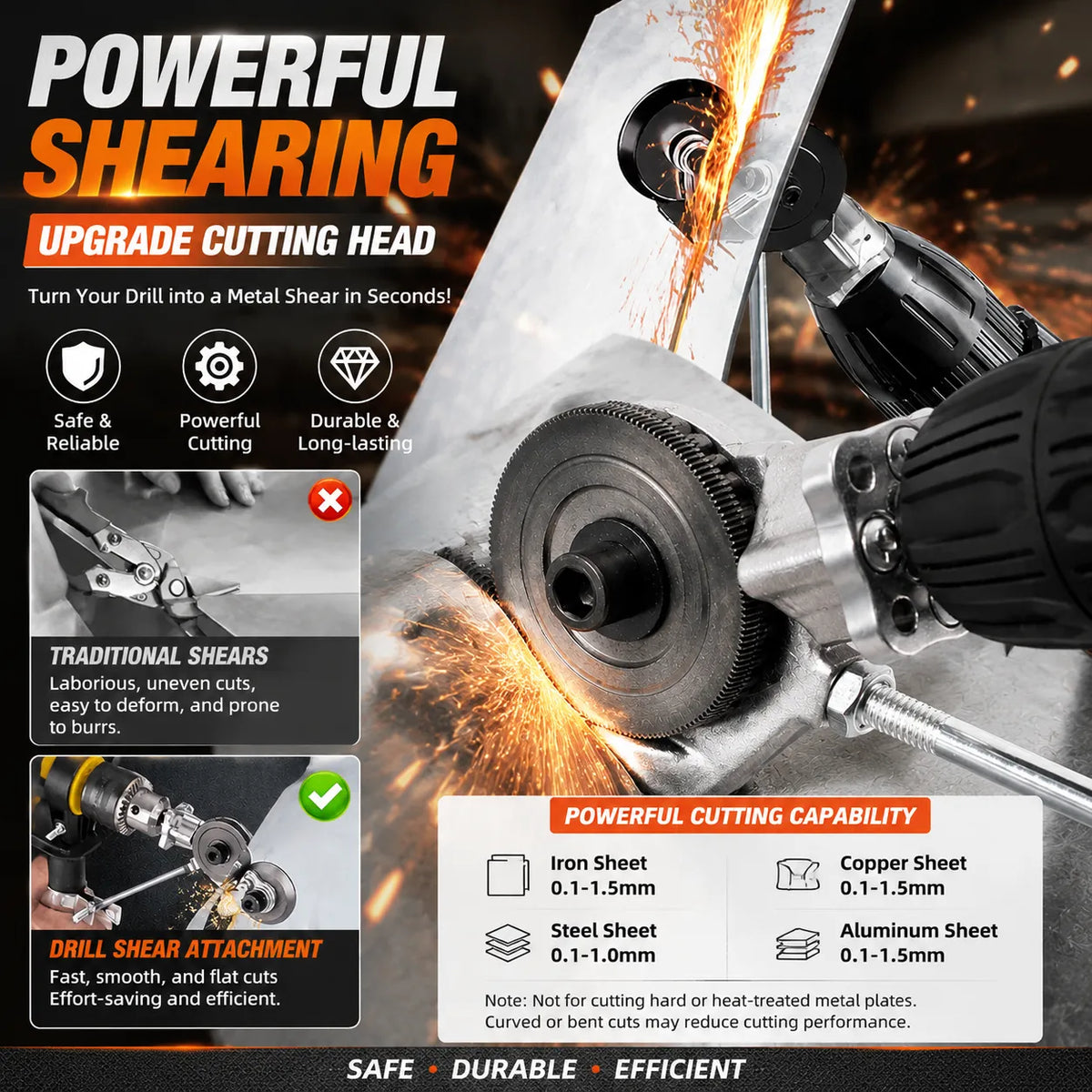 🔩 Metal Sheet Cutter Drill Attachment — Fast, Clean & Effortless!