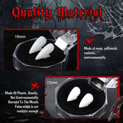 Creepy Reusable Vampire Fangs Denture Set