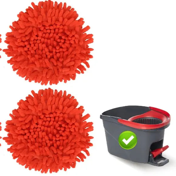 Triangle Chenille Mop Replacement Head – Compatible with O-Cedar & Vileda Spin Mops