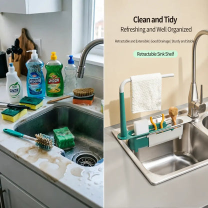 🧼Save 49% Today —  Extendable Sink Organizer with Towel Rack